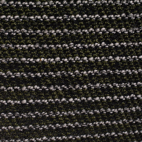 White Horizontal-Stripe French Terry, Cotton-Poly, 331 gsm