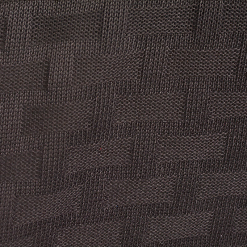 Dark Brown Tone-on-Tone Chunky Knit, Polyester