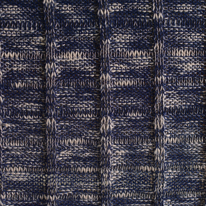 Navy Marl Chunky Knit, Polyester, 280 gsm