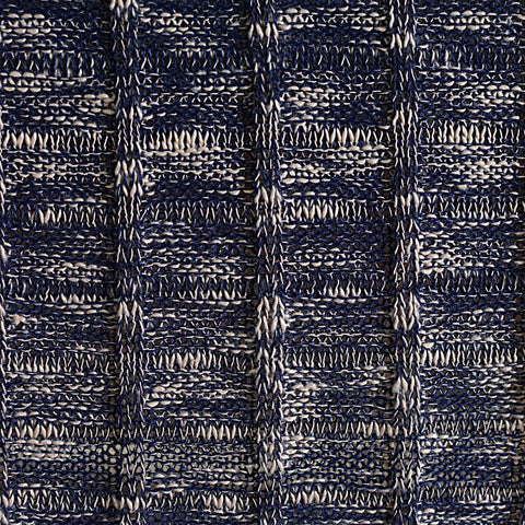 Navy Marl Chunky Knit, Polyester, 280 gsm