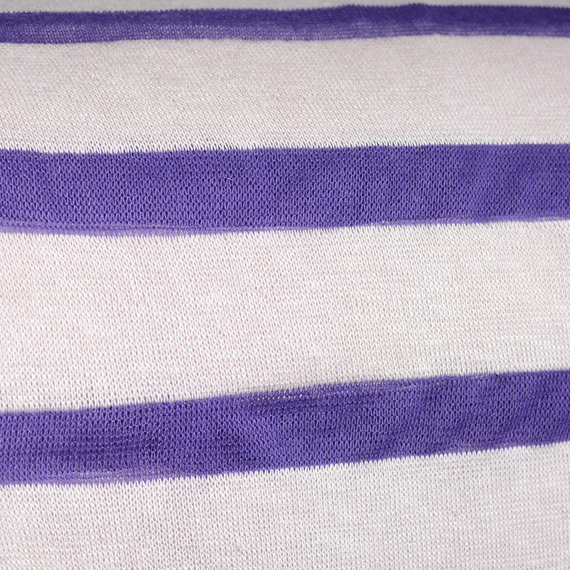 Purple Horizontal-Stripe Chunky Knit, Poly-Viscose