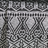 Black Geometric Jacquard, Polyester — texture