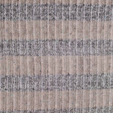 Light Beige Horizontal-Stripe Rib Knit, Viscose-Poly