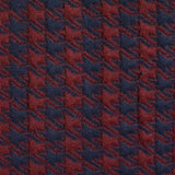 Dark Blue Houndstooth Chunky Knit, Polyester