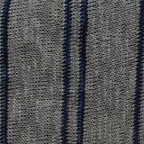 Dark Blue Vertical-Stripe Chunky Knit, Cotton-Acrylic
