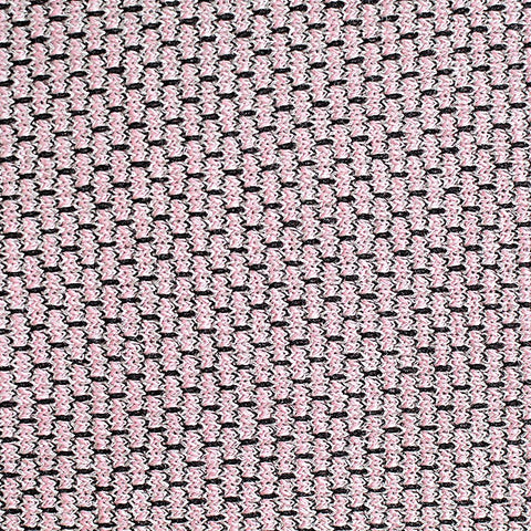 Pink Geometric-Dash Jacquard, Viscose-Poly