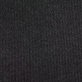 Heather Polyester Viscose Rib Knit Fabric, 200 gsm, 160 cm — Black