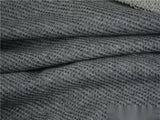 Heather Polyester Cotton French Terry Fabric, 350 gsm, 160 cm — Grey