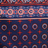 Navy Floral Knit, Polyester