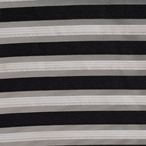 Black Horizontal-Stripe Jacquard, Polyester, 220 gsm