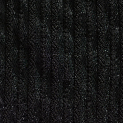 Black Tone-on-Tone Jacquard, Polyester, 220 gsm, 160 cm