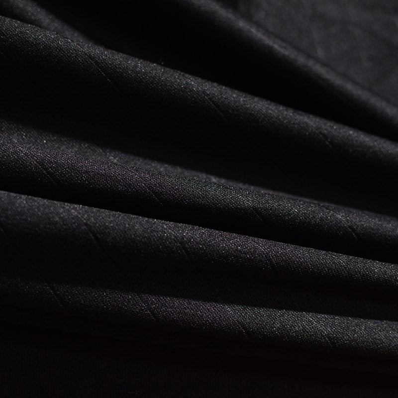Polyester Stretch Knit Fabric, 190 gsm, 160 cm — Black