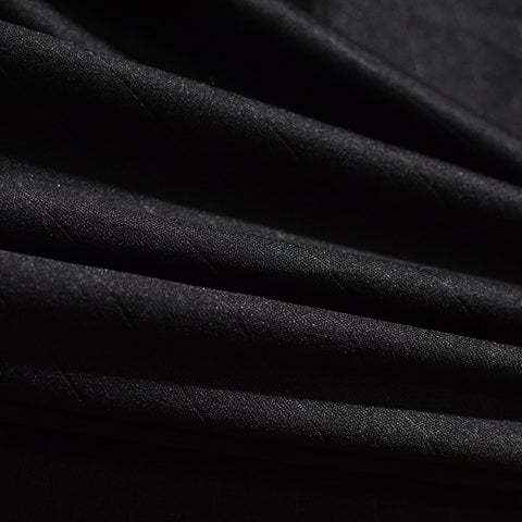 Polyester Stretch Knit Fabric, 190 gsm, 160 cm — Black