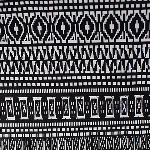 Black Geometric Knit, Polyester, 160 gsm