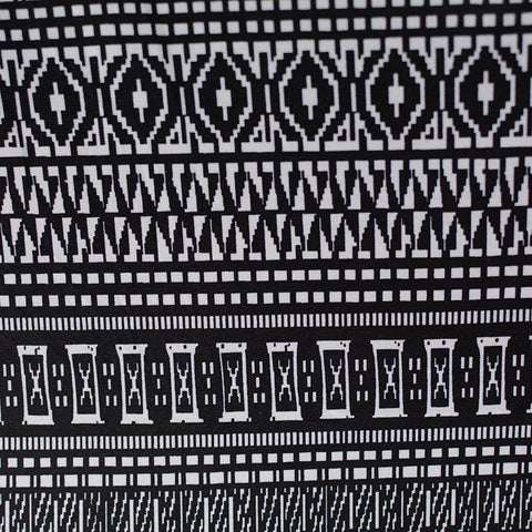 Black Geometric Knit, Polyester, 160 gsm