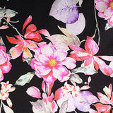 Pink Floral Scuba Knit, Polyester — texture