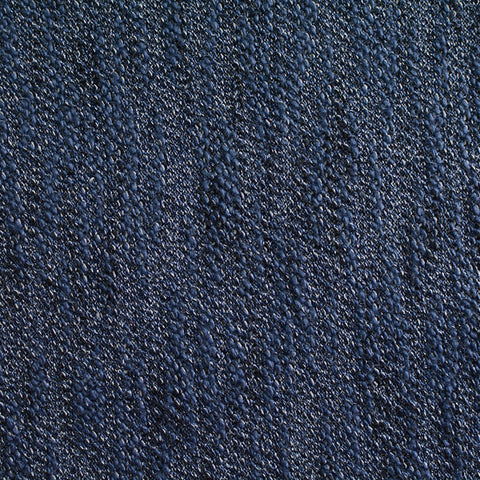Navy Marl French Terry, Cotton-Poly, 280 gsm