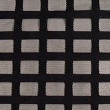 Black Geometric-Grid Mesh, Polyester