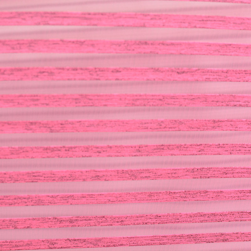 Pink Horizontal-Stripe Jacquard, Polyester, 160 gsm