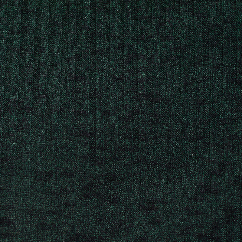 Dark Green Heather Rib Knit, Poly-Viscose
