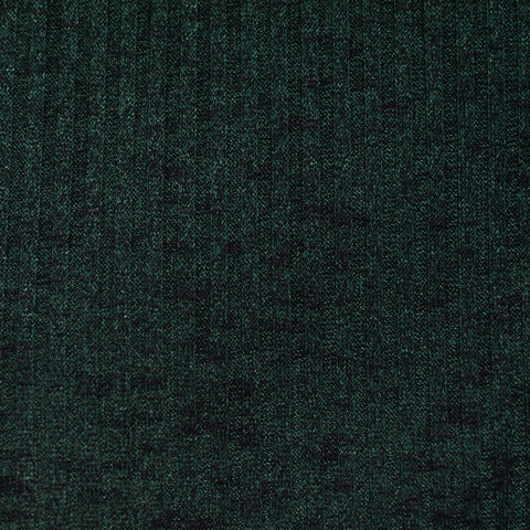 Dark Green Heather Rib Knit, Poly-Viscose