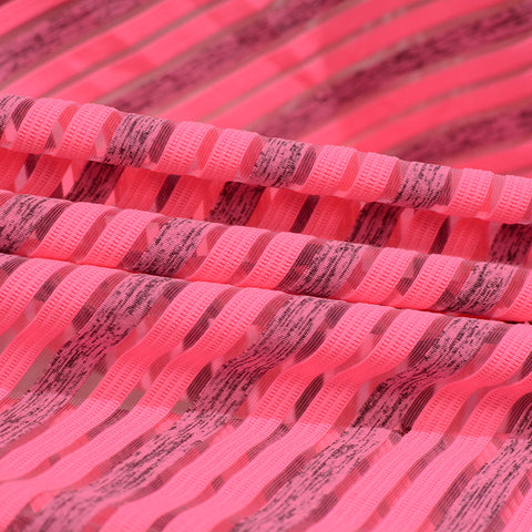 Pink Stripes Jacquard, Polyester