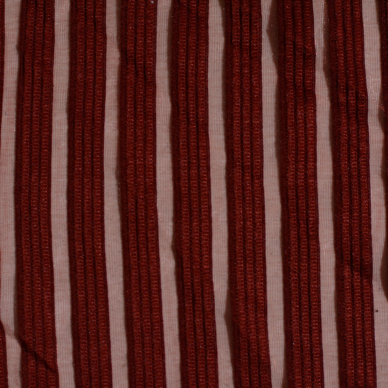 Light Off-White Stripes Jersey Knit, Polyester