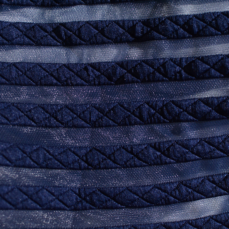 Navy Diamond Jacquard, Polyester, 220 gsm
