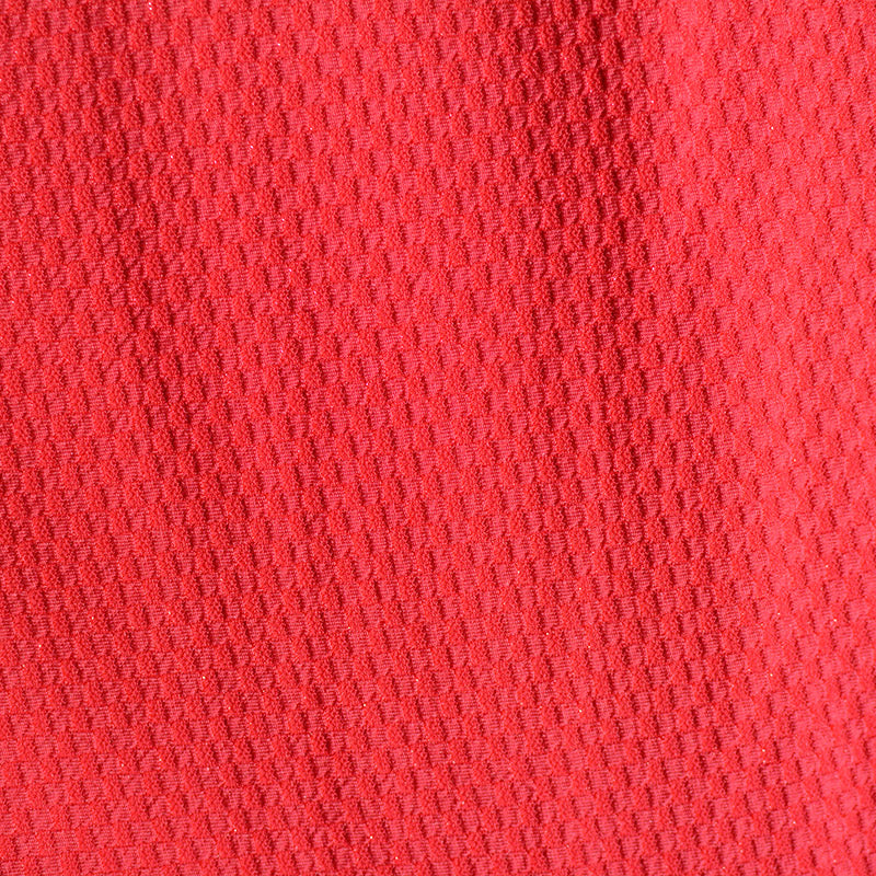 Jacquard Polyester Stretch Knit Fabric, 200 gsm, 160 cm — Red