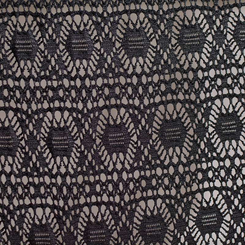 Black Openwork-Diamond Mesh, Polyester