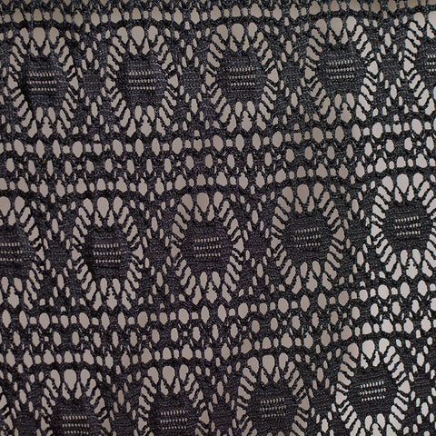 Black Openwork-Diamond Mesh, Polyester