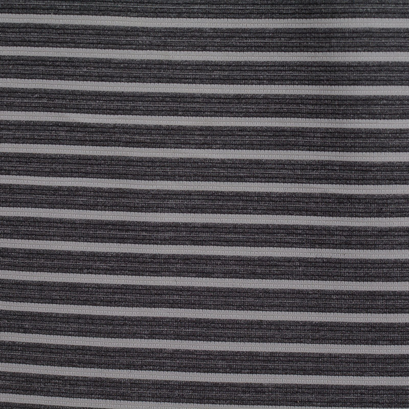 Grey Horizontal-Stripe Knit, Polyester, 240 gsm