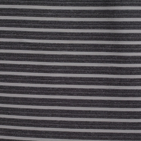Grey Horizontal-Stripe Knit, Polyester, 240 gsm