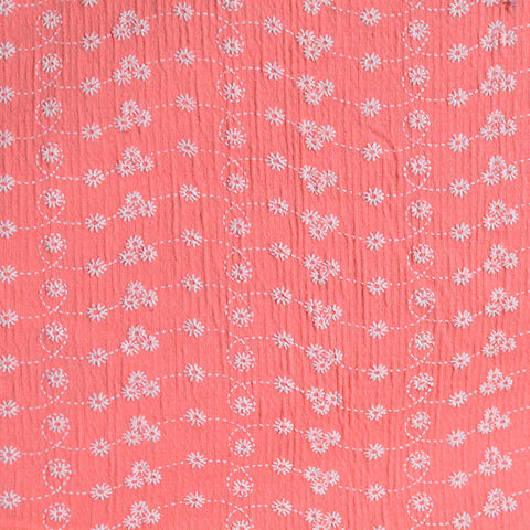 White Flowers Chunky Knit, Cotton
