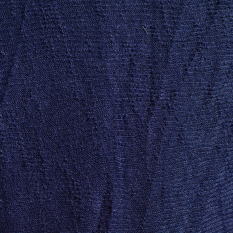 Jacquard Polyester Viscose Chunky Knit Fabric, 125 gsm, 157 cm — Navy