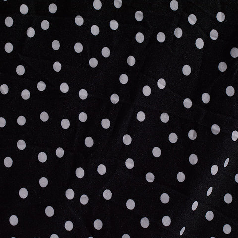 White Dots Jersey Knit, Polyester, 178 gsm