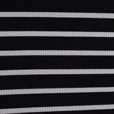 Black Horizontal-Stripe Chunky Knit, Cotton