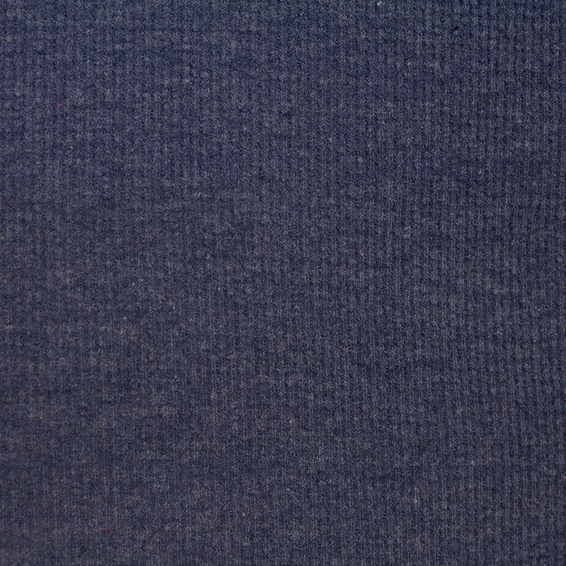 Dark Blue Heathered-Marl Chunky Knit, Poly-Cotton