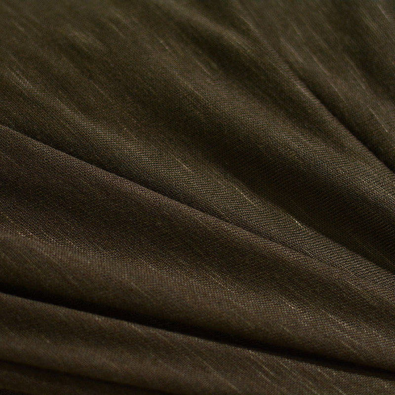 Dark Olive Marl Chunky Knit, Poly-Viscose