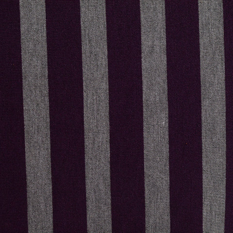 Dark Purple Stripe Chunky Knit, Poly-Viscose