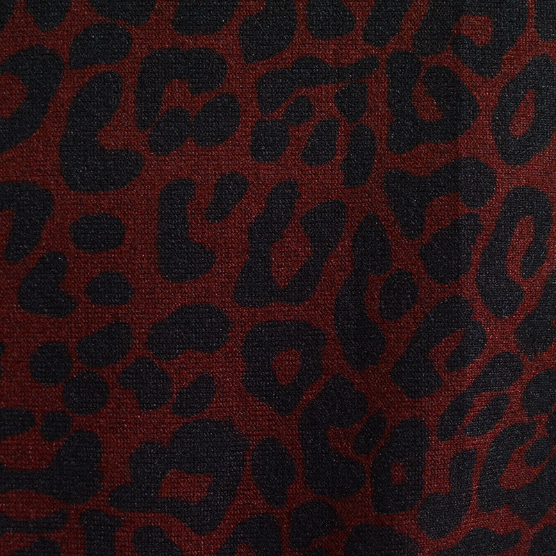 Black Leopard Knit, Polyester, 194 gsm