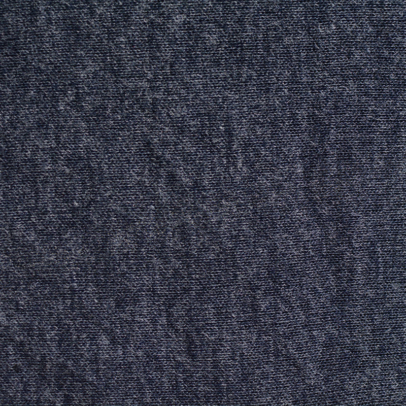 Dark Blue Heathered-Marl Jersey Knit, Poly-Viscose