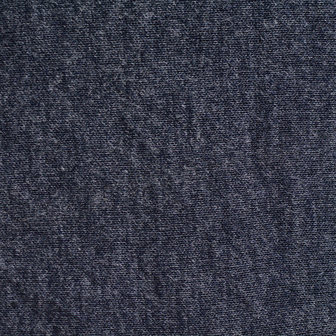 Dark Blue Heathered-Marl Jersey Knit, Poly-Viscose