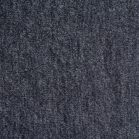 Dark Blue Heathered-Marl Jersey Knit, Poly-Viscose