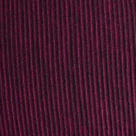 Burgundy Vertical-Stripe Chunky Knit, Poly-Viscose