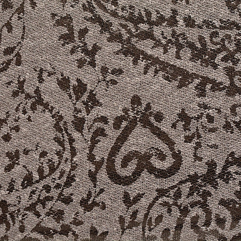 Dark Brown Damask Chunky Knit, Poly-Cotton