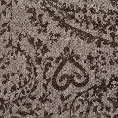 Dark Brown Damask Chunky Knit, Poly-Cotton