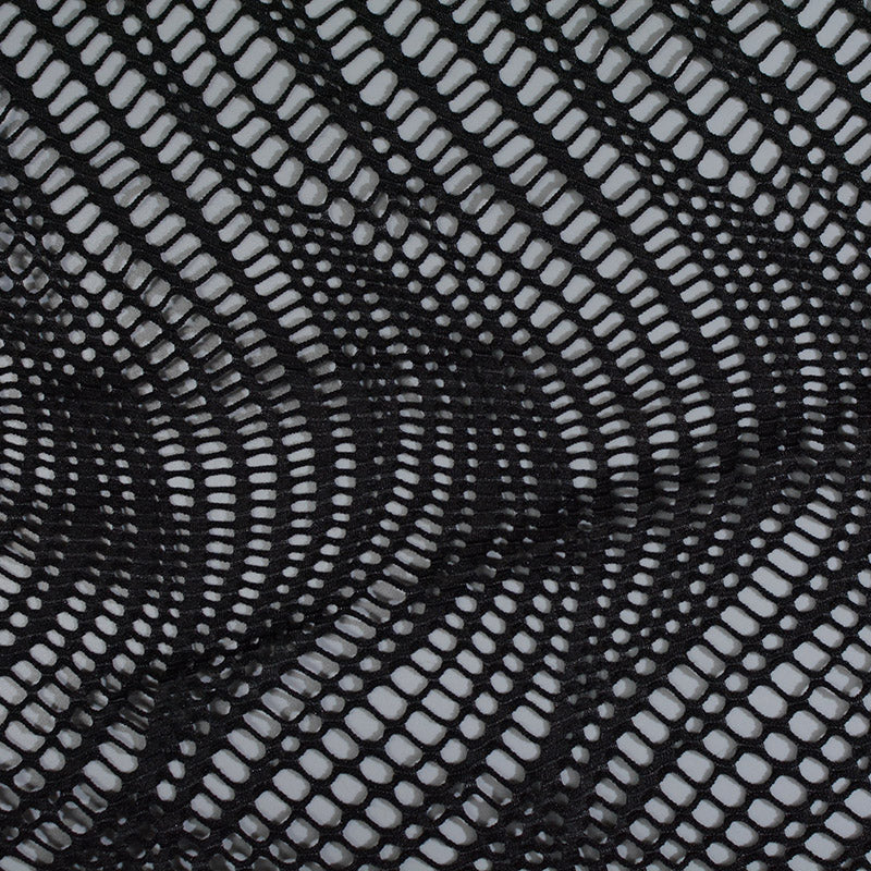 Black Openwork Mesh, Polyester