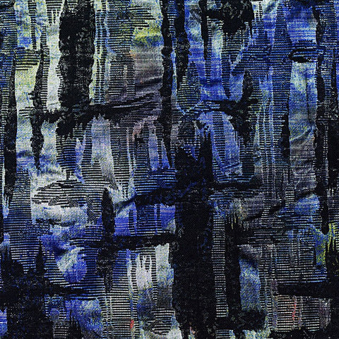 Black Abstract Jacquard, Poly-Cotton, 210 gsm