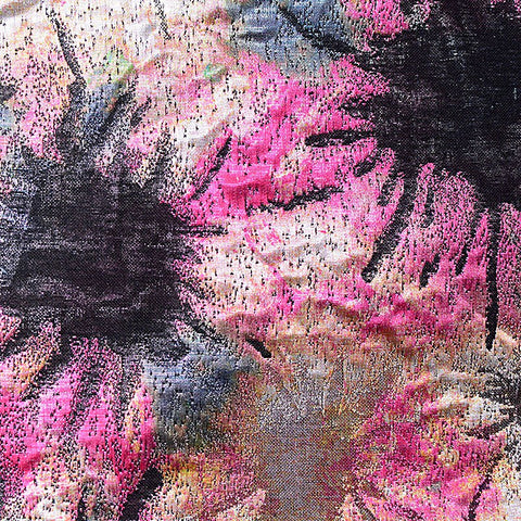 Pink Abstract Jacquard, Poly-Cotton